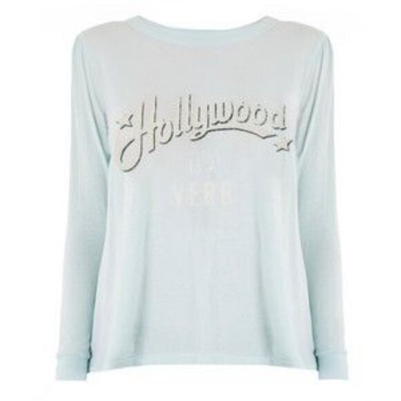 NWT WILDFOX ‘Hollywood Is A Verb’ Long Sleeve Tee - Picture 4 of 6
